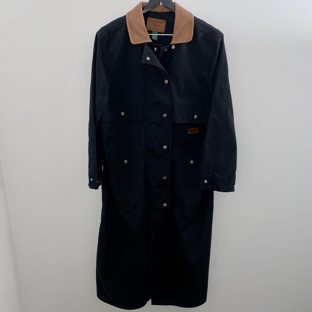 Ralph Lauren Equestrian Barn Western Duster Trench Coat Womens Size S